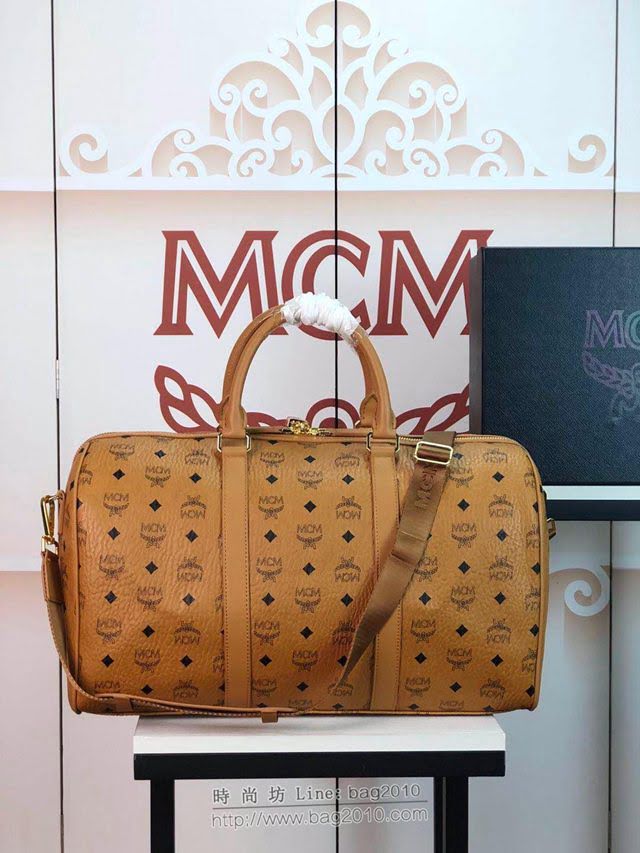 MCM旅行包 原單 6022 MCMTraveler Visetos 週末旅行包 Visetos印花塗層帆布 經典款MCM旅行袋  mdmc1408